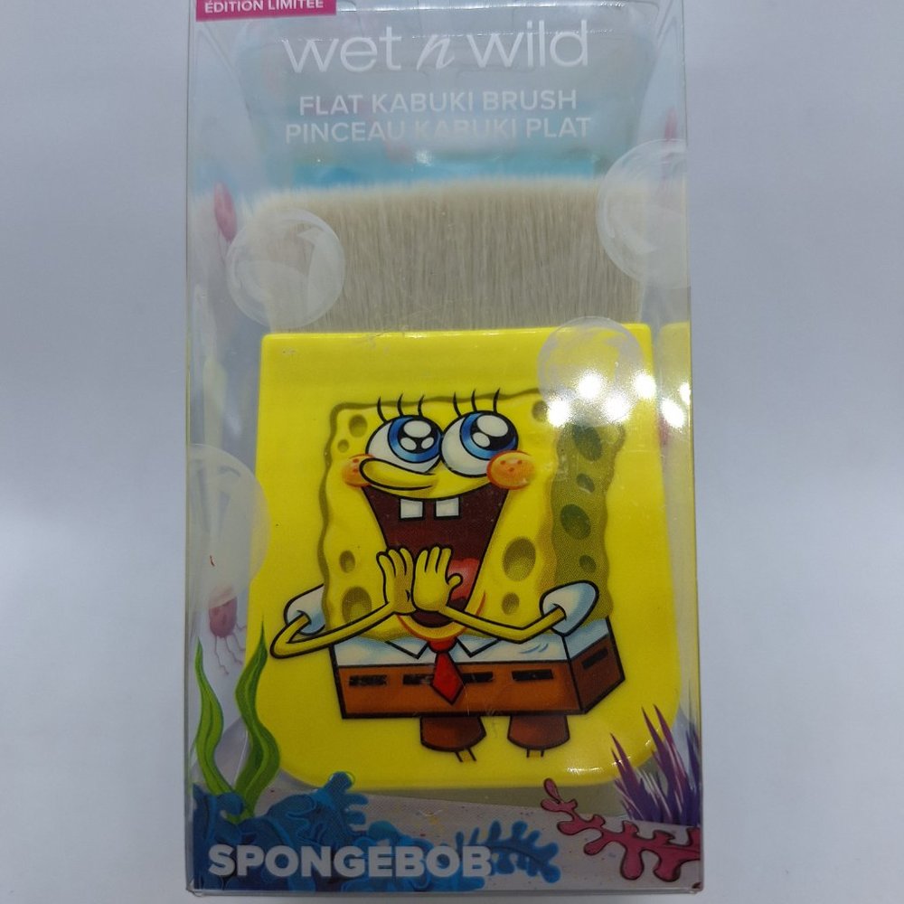 Wet n Wild SpongeBob SquarePants Limited‎ Edition Flat Kabuki Brush NEW